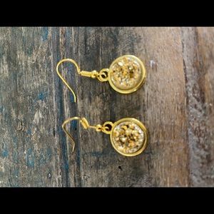 Gold dangle earrings